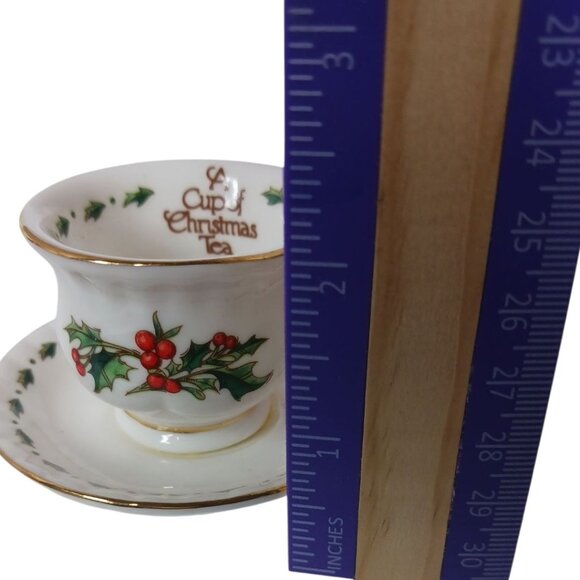 Waldman House  Press A Cup Of Christmas Tea Hanging Ornament Fine Bone China - Picture 5 of 7